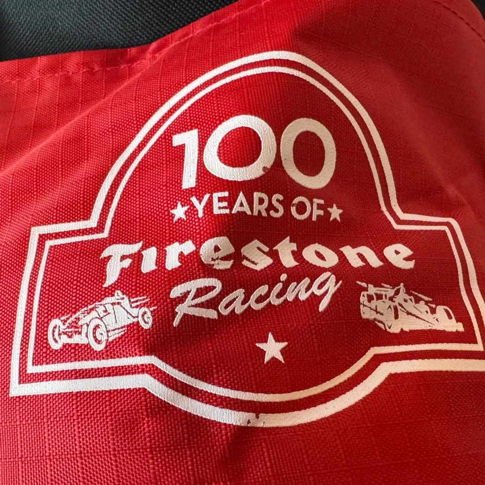 Firestone racing red insulated cooler.